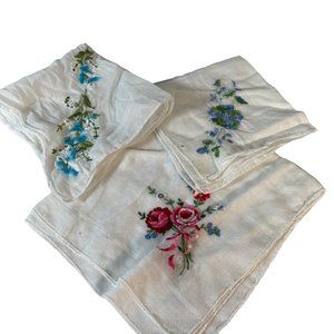 3 piece Vintage Floral Hankies